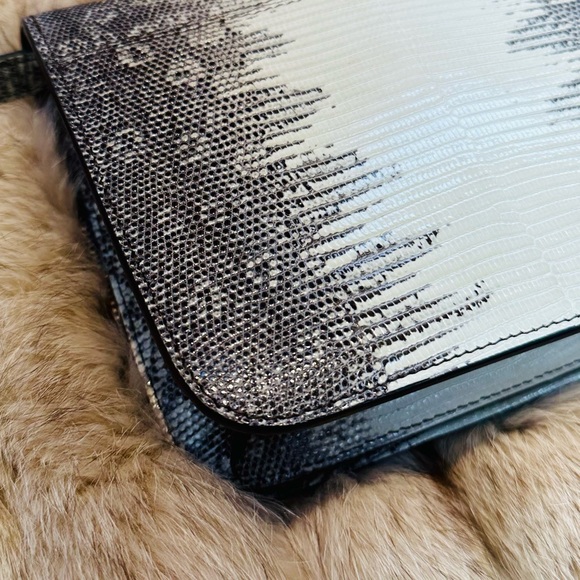 Rare CELINE Exotic Natural Lizard Classic Box Flap Bag - Picture 4 of 11